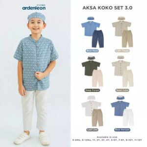 ARDENLEON Setelan Koko Anak Raya Aksa Koko Set 1Y - 3Y