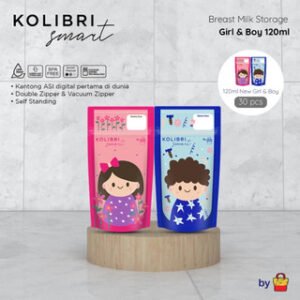 Gabag Kolibri Kantong ASI Presterilized BPA Free 120ml - Isi 30 pcs Double Zipper Anti Bocor