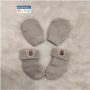 Baby Terry Socks and Mitten George Baby