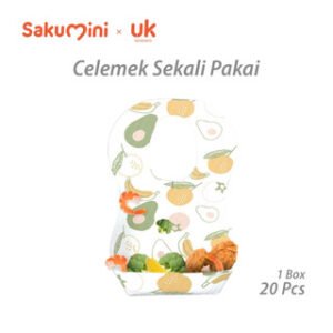 Sakumini Disposable Bib Slaber Celemek Tatakan Air Liur Bayi Anak 1 box : Isi 20pcs