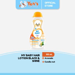 MY BABY Hair Lotion Black & Shine 100ml - Losion Pelebat Penyubur Rambut Bayi agar Hitam & Berkilau