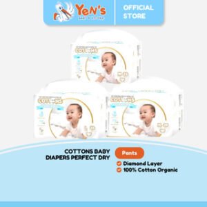 Cottons Baby Diapers Perfect Dry - Popok Bayi Premium Pants Celana M/L/XL/XXL