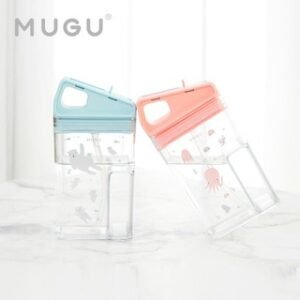 Mugu Square Straw Bottle with Handle 240ml