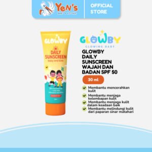 Glowby Daily Sunscreen Wajah dan Badan spf 50 / Suncreen untuk Bayi dan Anak 30 ml