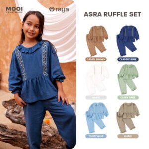 Mooi Setelan Anak Perempuan Asra Tunic Ruffle Set - Setelan anak Raya Collection