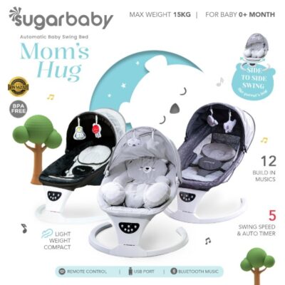 Sugar Baby - Moms Hug Automatic Baby Swing Bed/ Ayunan Bayi/ Bouncer Bayi
