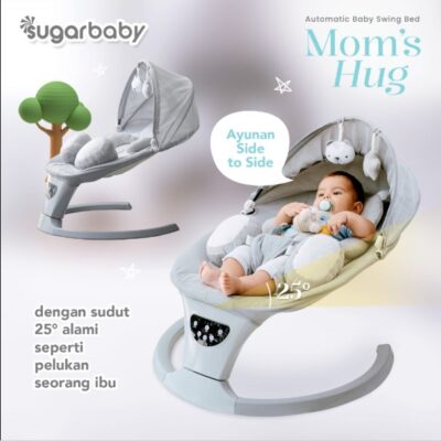 Sugar Baby - Moms Hug Automatic Baby Swing Bed/ Ayunan Bayi/ Bouncer Bayi thumbnail 5