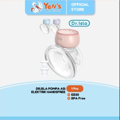 Dr.isla Pompa Asi Elektrik Handsfree Fungsi Lampu Malam Wireless Breast Pump BPA Free EB30