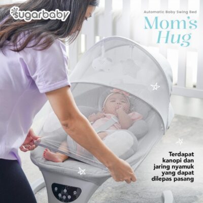 Sugar Baby - Moms Hug Automatic Baby Swing Bed/ Ayunan Bayi/ Bouncer Bayi thumbnail 8