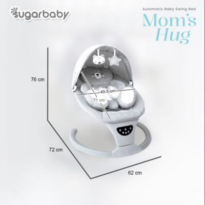 Sugar Baby - Moms Hug Automatic Baby Swing Bed/ Ayunan Bayi/ Bouncer Bayi thumbnail 9