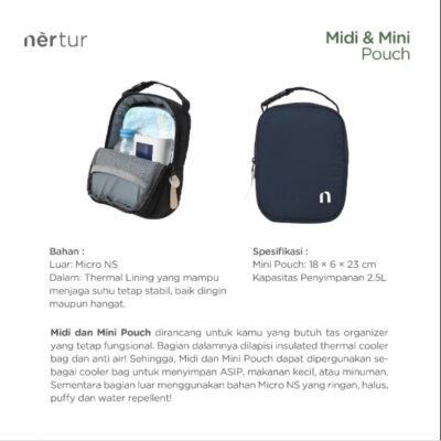 NERTUR Tas Organizer Midi Pouch 4L dan Mini Pouch 2.5L Cooler Bag Water Repellent ( 1 Pcs ) thumbnail 4