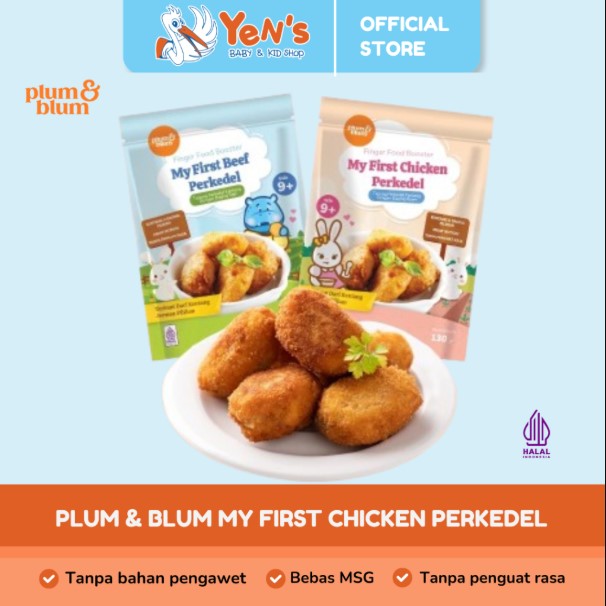 Plum & Blum Perkedel Kentang Instant Siap Saji Daging Sapi Snack Mpasi - 1 Pouch