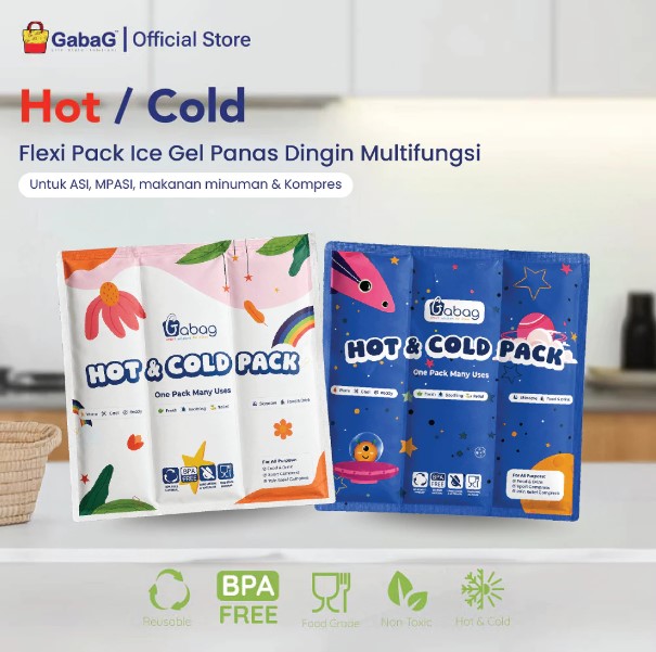GabaG Flexi Pack Ice Gel Panas Dingin Multifungsi untuk ASI,MPASI,makanan minuman & Kompres BPA FREE