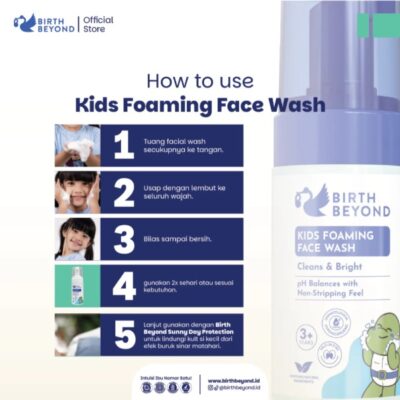 BIRTH BEYOND Sabun Muka Kids Foaming Face Wash 100ml Ceramide Botanical Complex - pH Balanced thumbnail 5