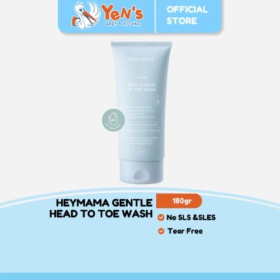 HEYMAMA Gentle Head to Toe Wash 180ml - Sabun Shampo Mandi Bayi & Anak Natural