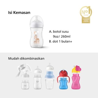 Philips Avent Botol Susu Bayi Natural Response Decorative Giraffe 260 ml Single - SCY903/66 thumbnail 7