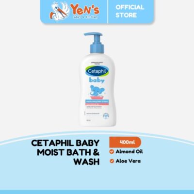 Cetaphil Baby Moist Bath & Wash 400ml Perawatan Sabun Mandi dan Shampo