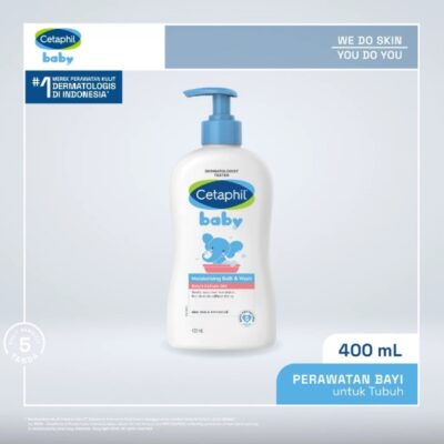 Cetaphil Baby Moist Bath & Wash 400ml Perawatan Sabun Mandi dan Shampo thumbnail 3