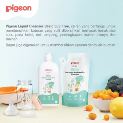 PIGEON Liquid Cleanser Basic SLS Free  - 500ml Bottle / 450ml Refill thumbnail 3