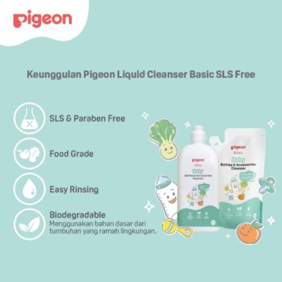 PIGEON Liquid Cleanser Basic SLS Free  - 500ml Bottle / 450ml Refill thumbnail 4