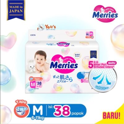 Merries Premium Baby Diapers Tape M 38 / Popok Bayi