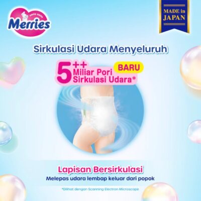 Merries Premium Baby Diapers Tape M 38 / Popok Bayi thumbnail 3