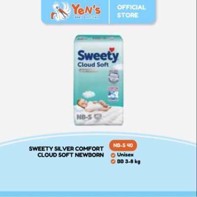 SWEETY Silver Comfort Cloud Soft NB - S40 NB-S40 | Popok Bayi Newborn Tipe Perekat