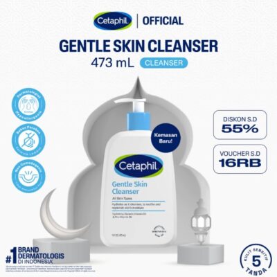 Cetaphil Gentle Skin Cleanser 473ml - Sabun Pembersih Muka Untuk Semua Jenis Kulit thumbnail 2