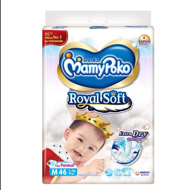 Mamypoko Royal Soft  M46 - Popok Bayi Tipe Perekat