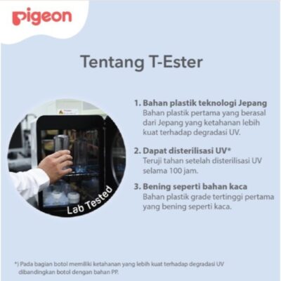PIGEON BOTOL T-ESTER WIDE NECK BPP 200ML LIGHT GREEN W/ SOFTOUCH NIPPLE thumbnail 4