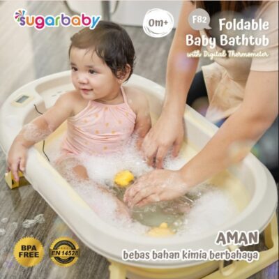 Sugar baby Foldable Baby Bathtub with Digital Thermometer F82/Bak Mandi lipat Anak thumbnail 3