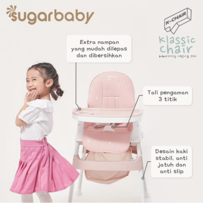 SUGARBABY Klassic Chair High Chair 6 in 1 | Booster Seat | Kursi Makan Bayi thumbnail 3