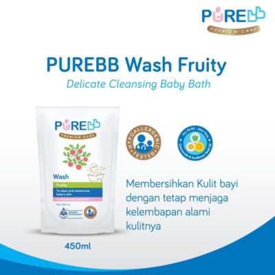 PureBB Wash fruity & freshy refil / sabun mandi bayi 450ml thumbnail 2