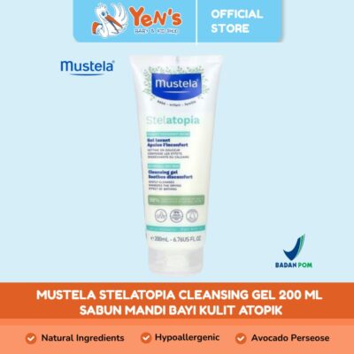 MUSTELA Stelatopia Cleansing Gel /Sabun Mandi Bayi Kulit Atopik 200 ml