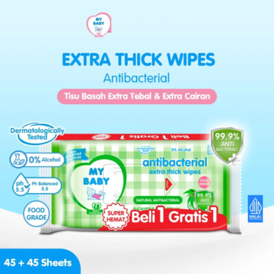 MY BABY Extra Thick Wipes 45+45 Hand & Mouth / Antibacterial /Clean & Fresh thumbnail 4