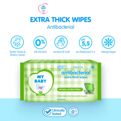MY BABY Extra Thick Wipes 45+45 Hand & Mouth / Antibacterial /Clean & Fresh thumbnail 5