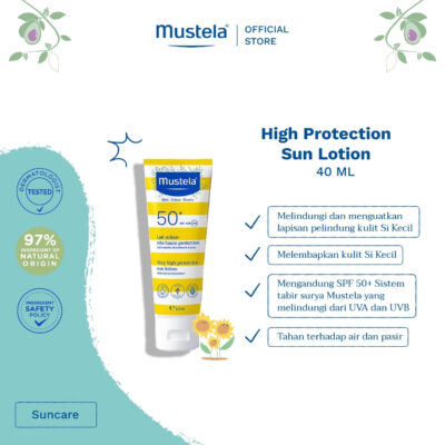 Mustela High Protection Sun Lotion 40ml / 100 ml - Sunscreen Bayi dan Keluarga thumbnail 2