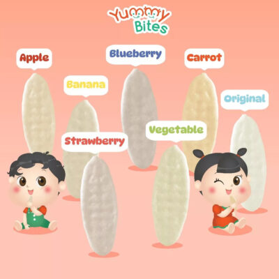 Yummy BitesBaby Rice Crackers 25gr (6m+) - Snack MPASI | Snack Bayi | Snack Anak | Cemilan Bayi thumbnail 4