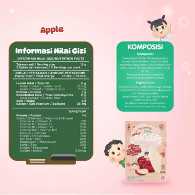 Yummy BitesBaby Rice Crackers 25gr (6m+) - Snack MPASI | Snack Bayi | Snack Anak | Cemilan Bayi thumbnail 5