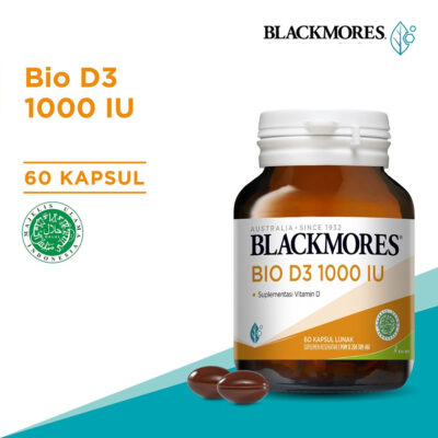 BLACKMORES Bio D3 1000 IU Vit D-3 isi 30 / isi 60 kapsul thumbnail 2