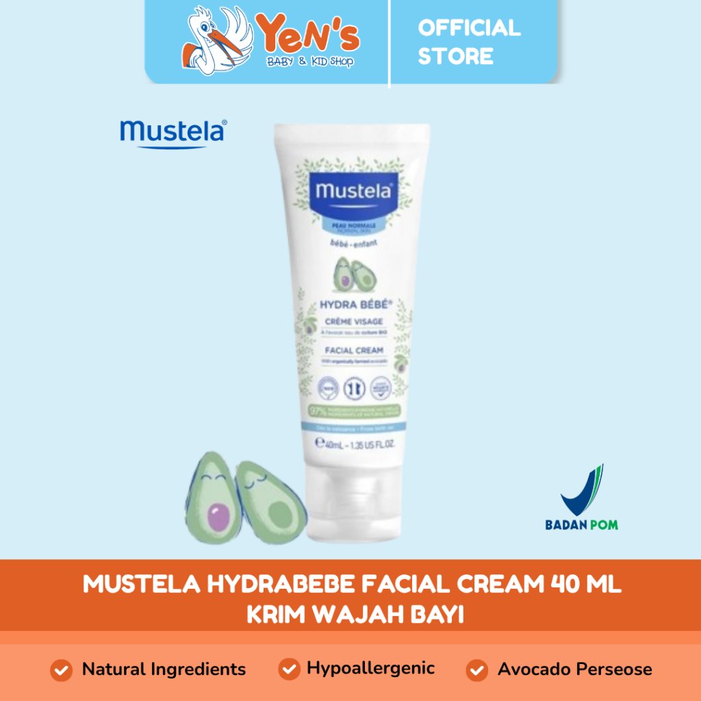 MUSTELA Hydrabebe Facial Cream - Krim Wajah Bayi 40 ml