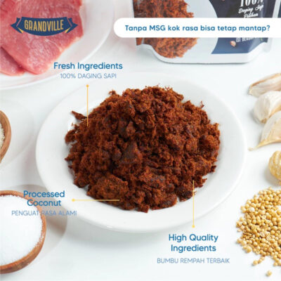 GRANDVILLE Abon Sapi, Ayam, Cheddar Cheese ,Ikan Crunchy Original 100gr thumbnail 3