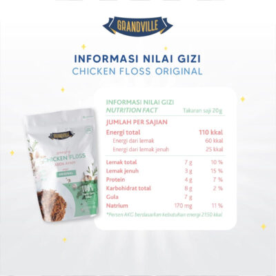 GRANDVILLE Abon Sapi, Ayam, Cheddar Cheese ,Ikan Crunchy Original 100gr thumbnail 5