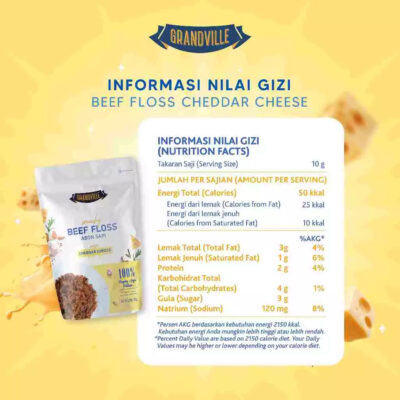 GRANDVILLE Abon Sapi, Ayam, Cheddar Cheese ,Ikan Crunchy Original 100gr thumbnail 8