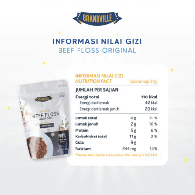 GRANDVILLE Abon Sapi, Ayam, Cheddar Cheese ,Ikan Crunchy Original 100gr thumbnail 9