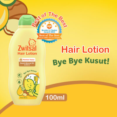 Zwitsal Baby Hair Lotion Aloevera / Sweet Almond oil 100ml - Perawatan Rambut Bayi Melebatkan thumbnail 6