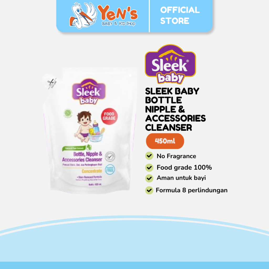 Sleek Baby Bottle Nipple & Accessories Cleanser Refill 450 ml