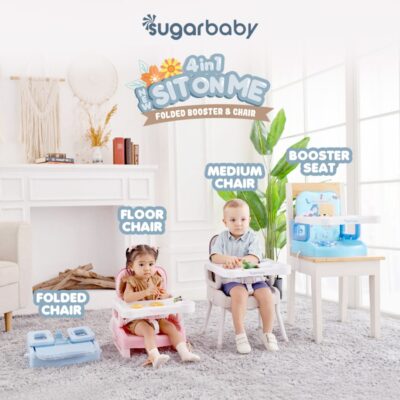 SUGARBABY 4in1 SitOnMe Folded Booster Seat & Chair / Kursi Makan Bayi thumbnail 2