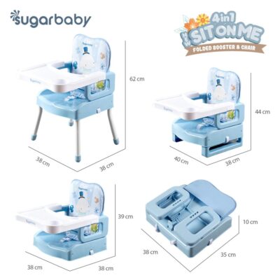 SUGARBABY 4in1 SitOnMe Folded Booster Seat & Chair / Kursi Makan Bayi thumbnail 8
