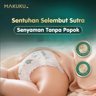 MAKUKU Slim NB28 S38 M32 L34 XL32 XXL28 SAP Diapers | Popok Bayi Tipis Daya Serap Tinggi thumbnail 6